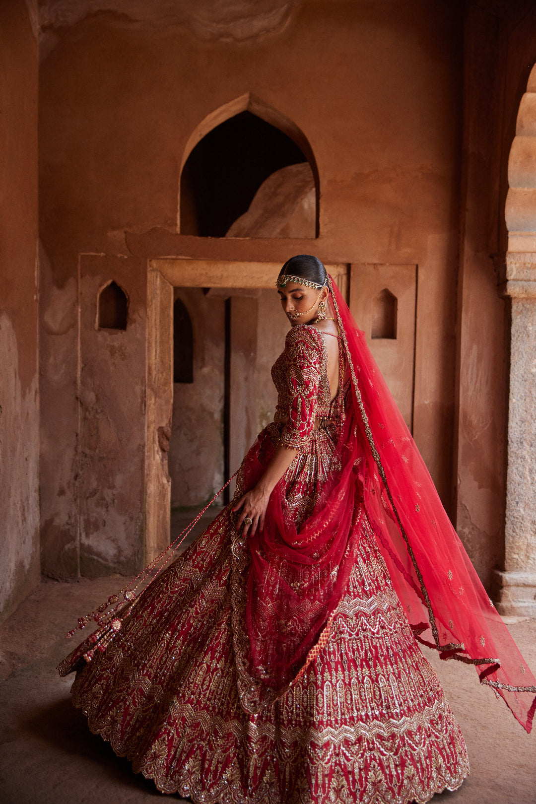 Cardinal Bandish Lehenga