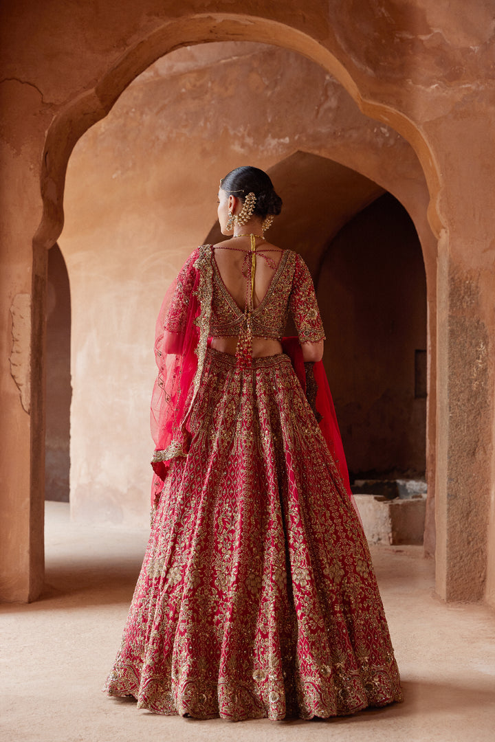 Red Raas Lehenga