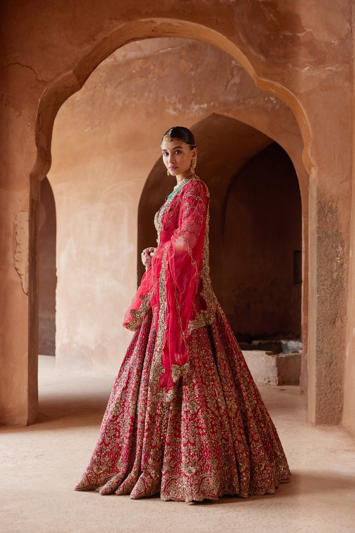 Red Raas Lehenga