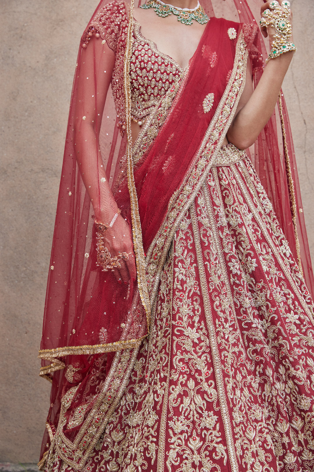 Velvet Zardozi Lehenga