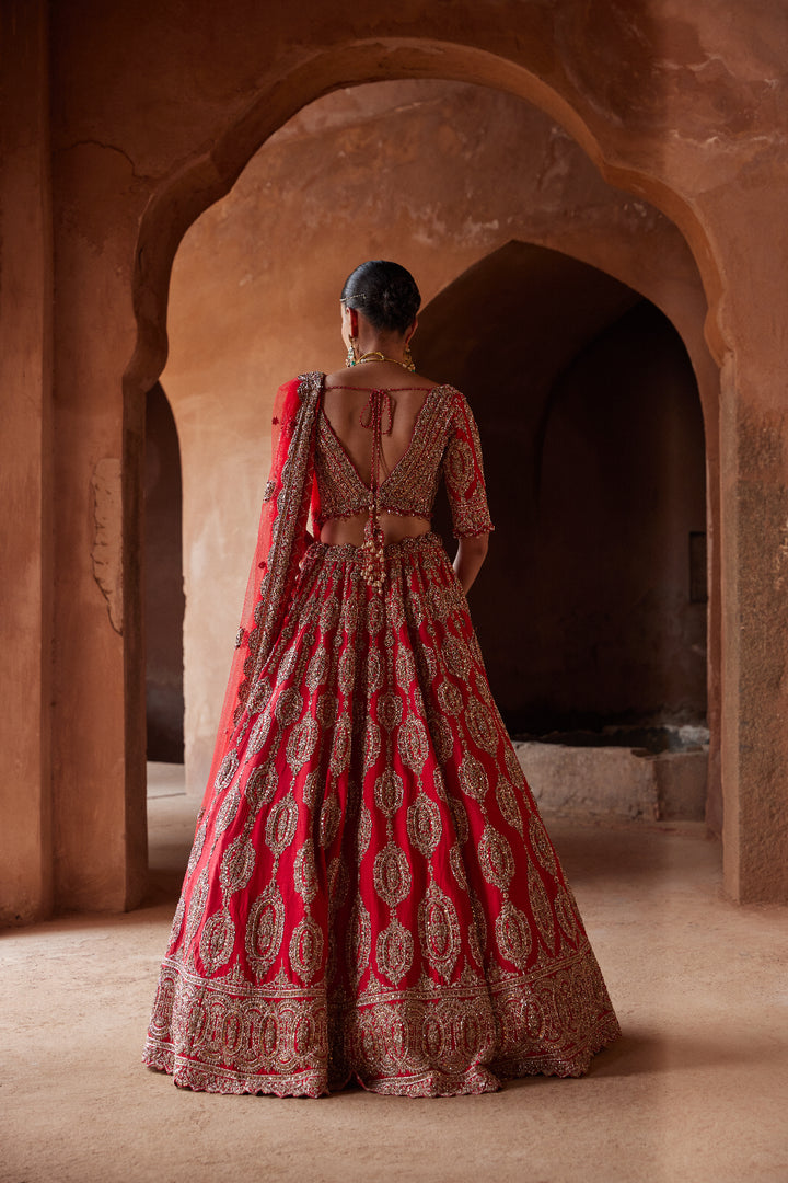 Scarlet Murki Lehenga