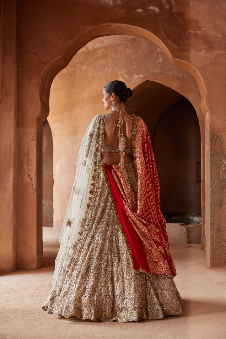 Champagne Noor Lehenga