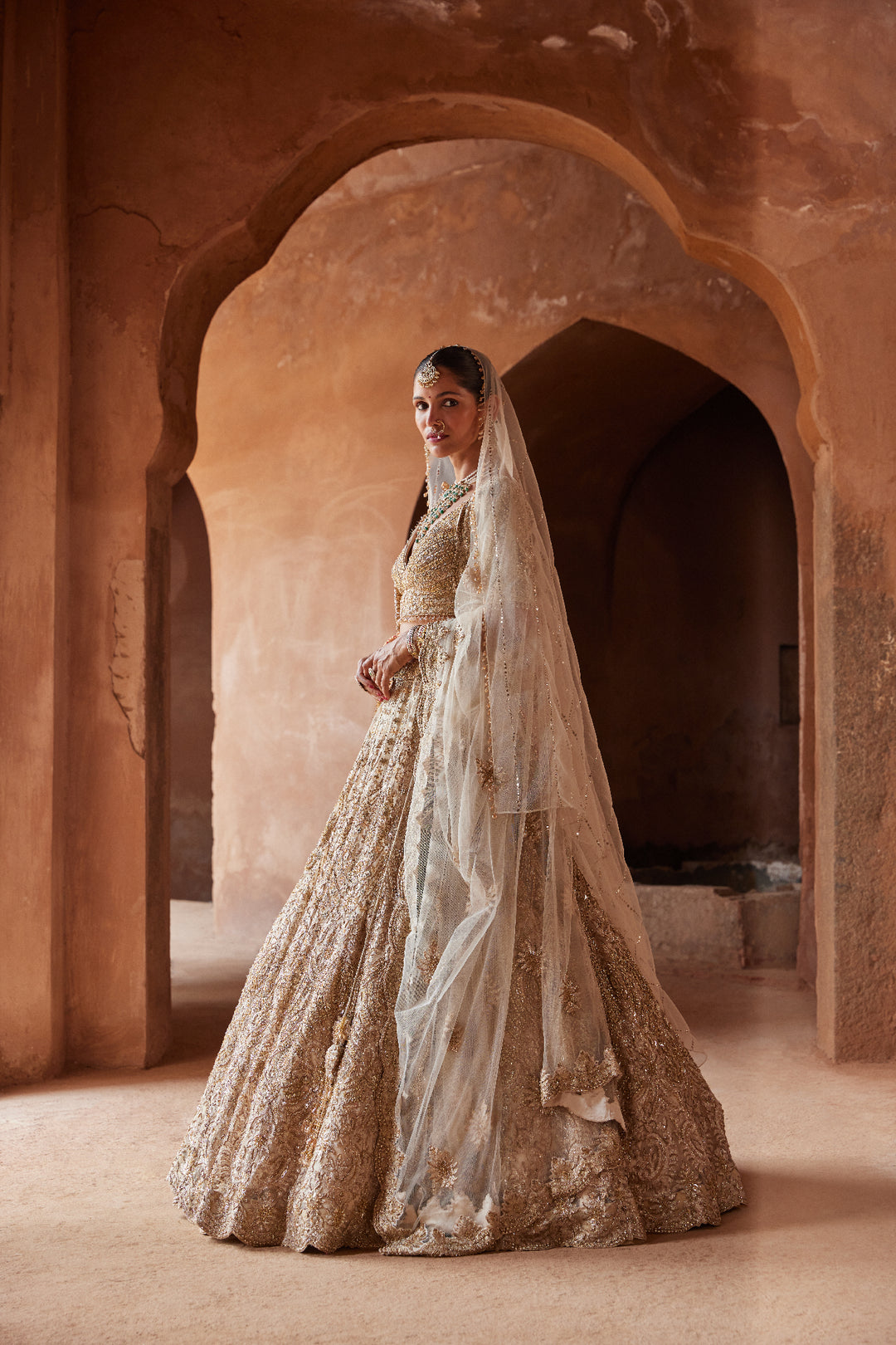 Champagne Noor Lehenga