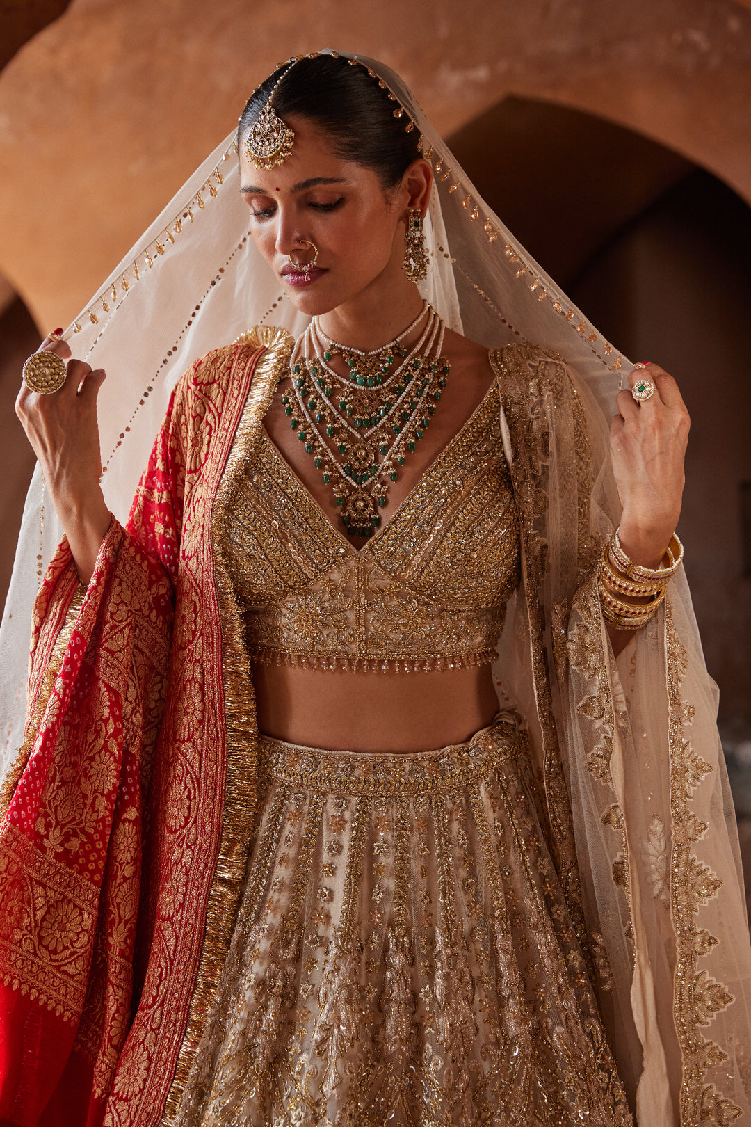 Champagne Noor Lehenga
