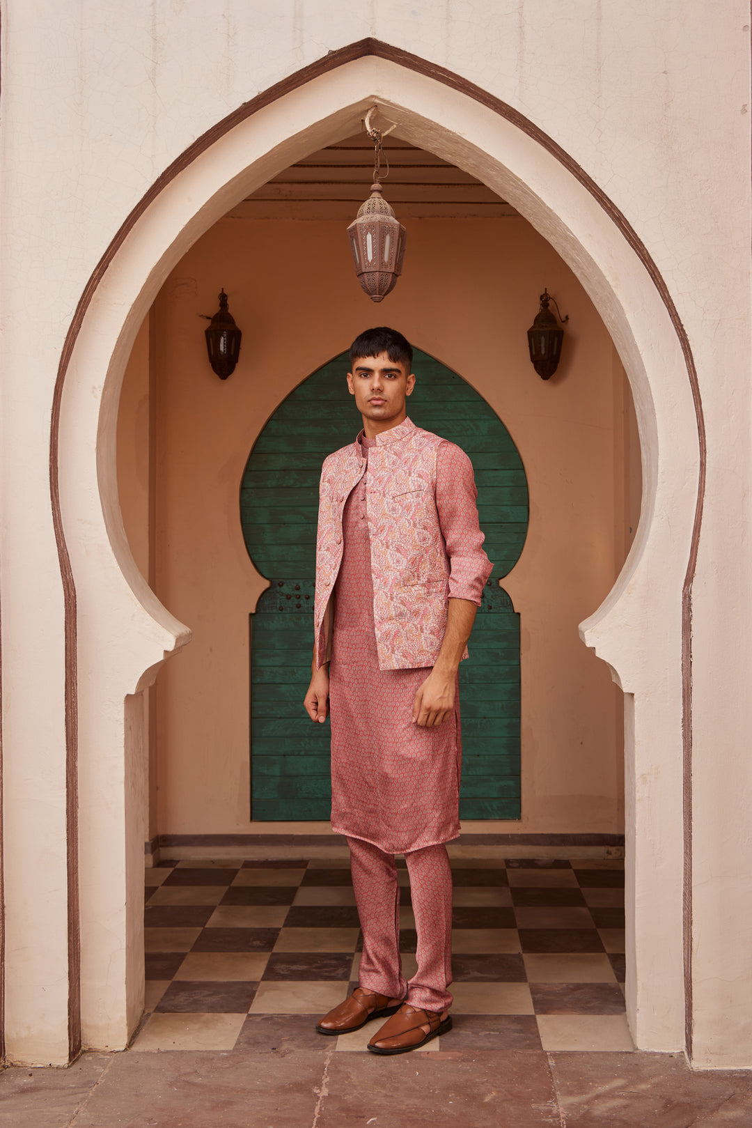 Printed Kurta With Bandi