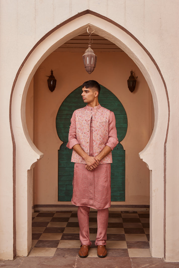 Printed Kurta With Bandi