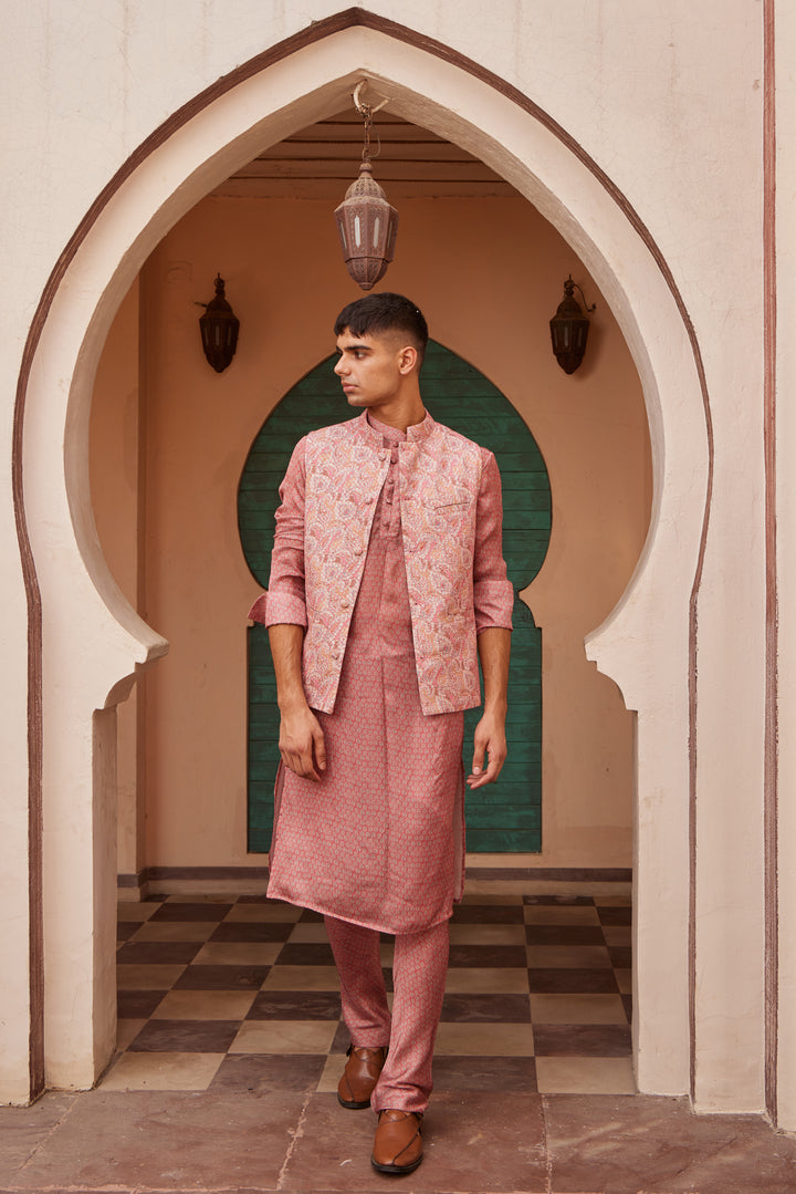 Printed Kurta With Bandi