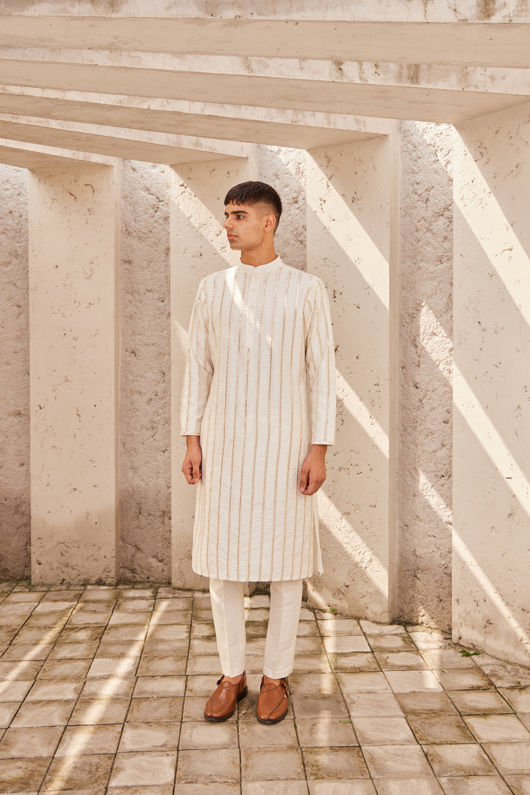 Ivory Embroidery Kurta