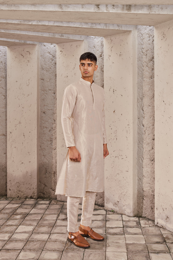 Zari Cotton Kurta Set