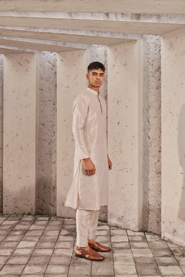 Zari Cotton Kurta Set