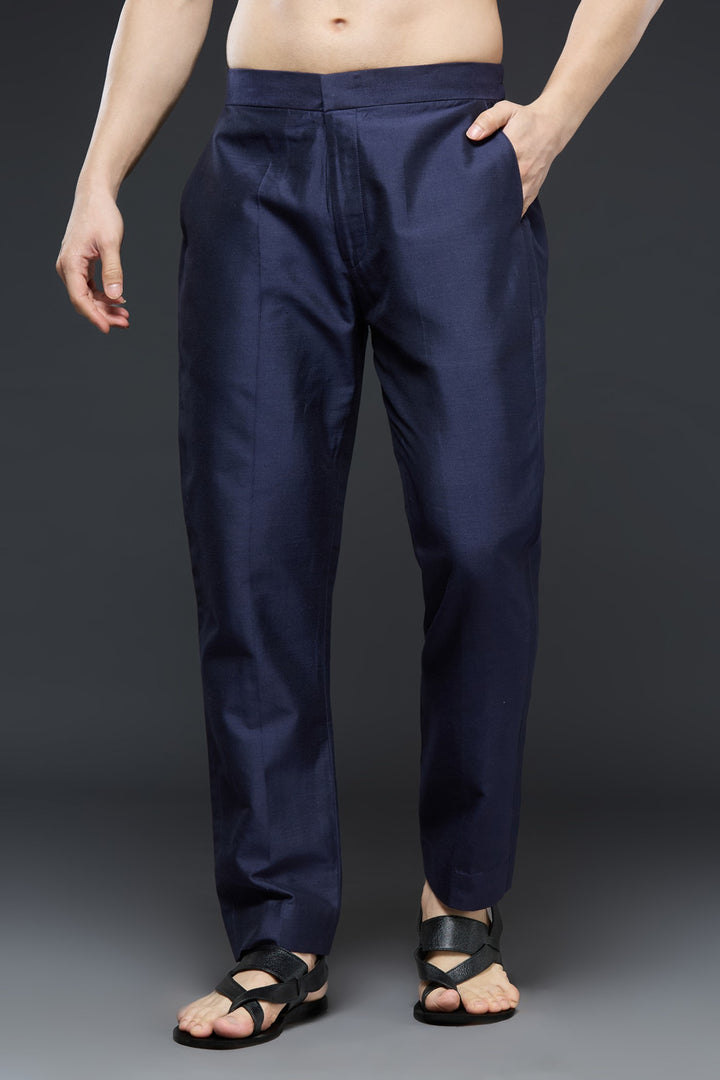 Navy Blue Mirror Sherwani Set