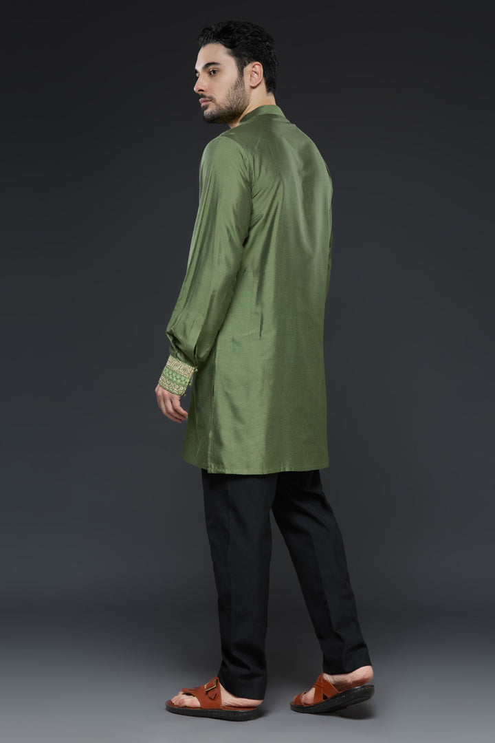 Emerald Green Velvet Jodhpur Jacket Set
