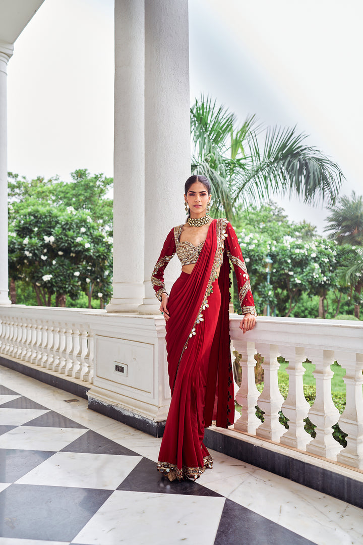 Laal Harsh Saree Set