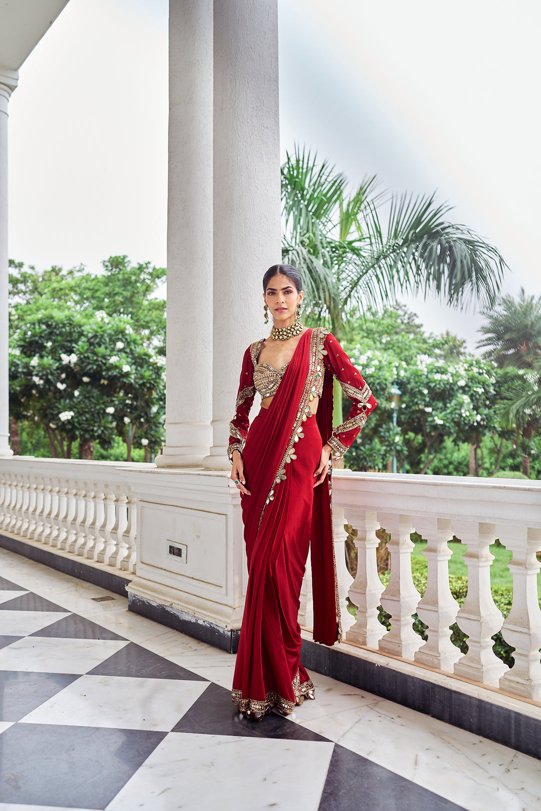 Laal Harsh Saree Set