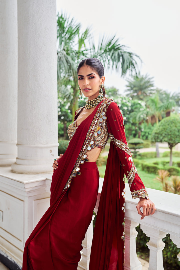 Laal Harsh Saree Set