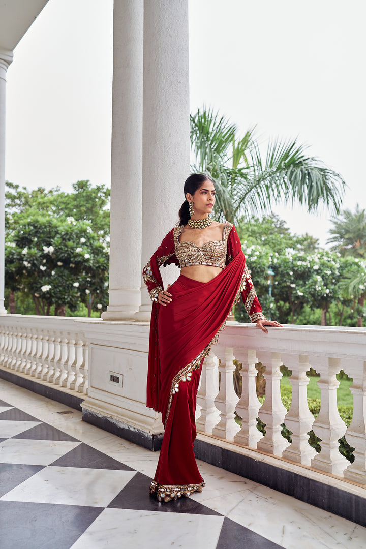 Laal Harsh Saree Set