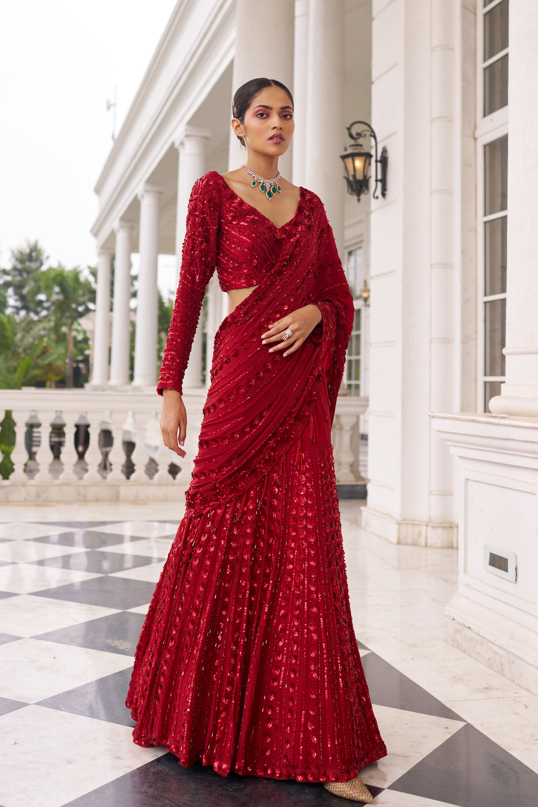 Surkh Umang Laal Saree Set