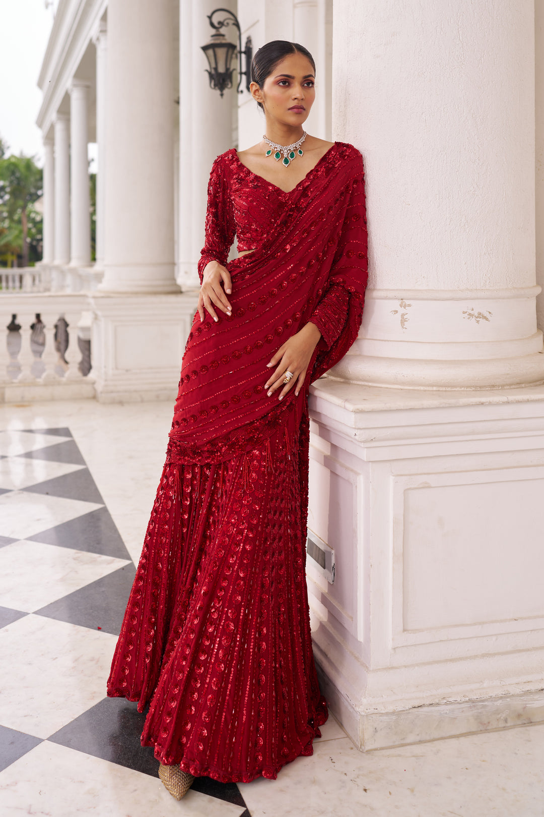 Surkh Umang Laal Saree Set