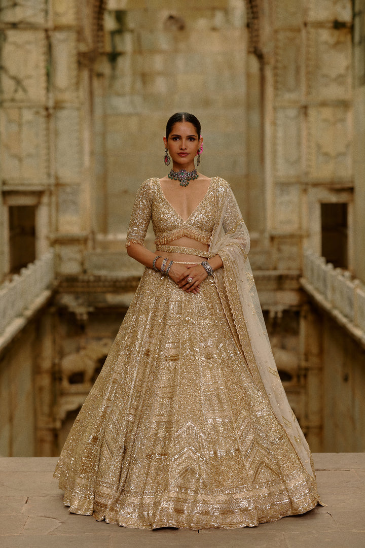 Gold Ziya Lehenga