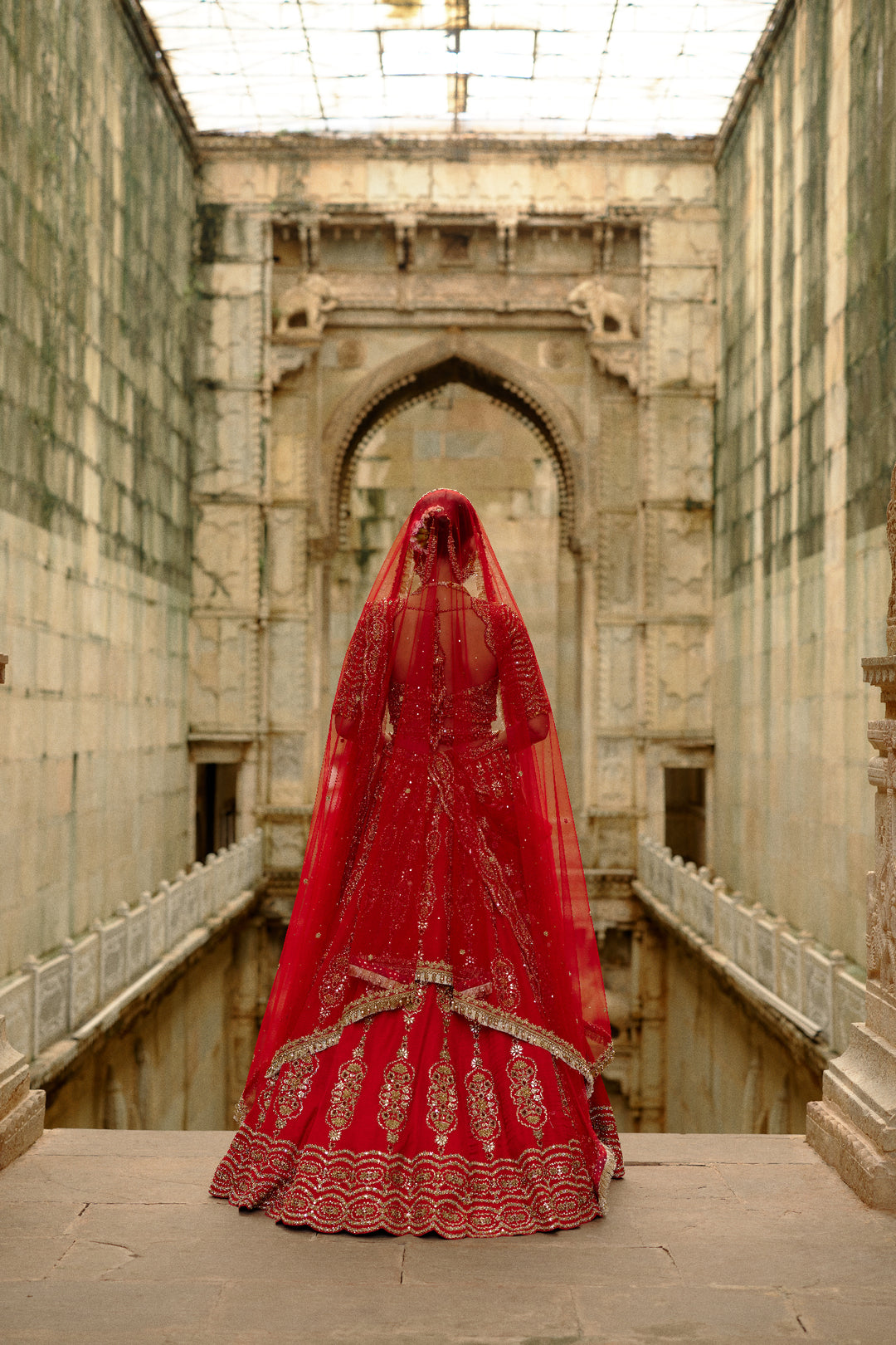 Red Mira Lehenga