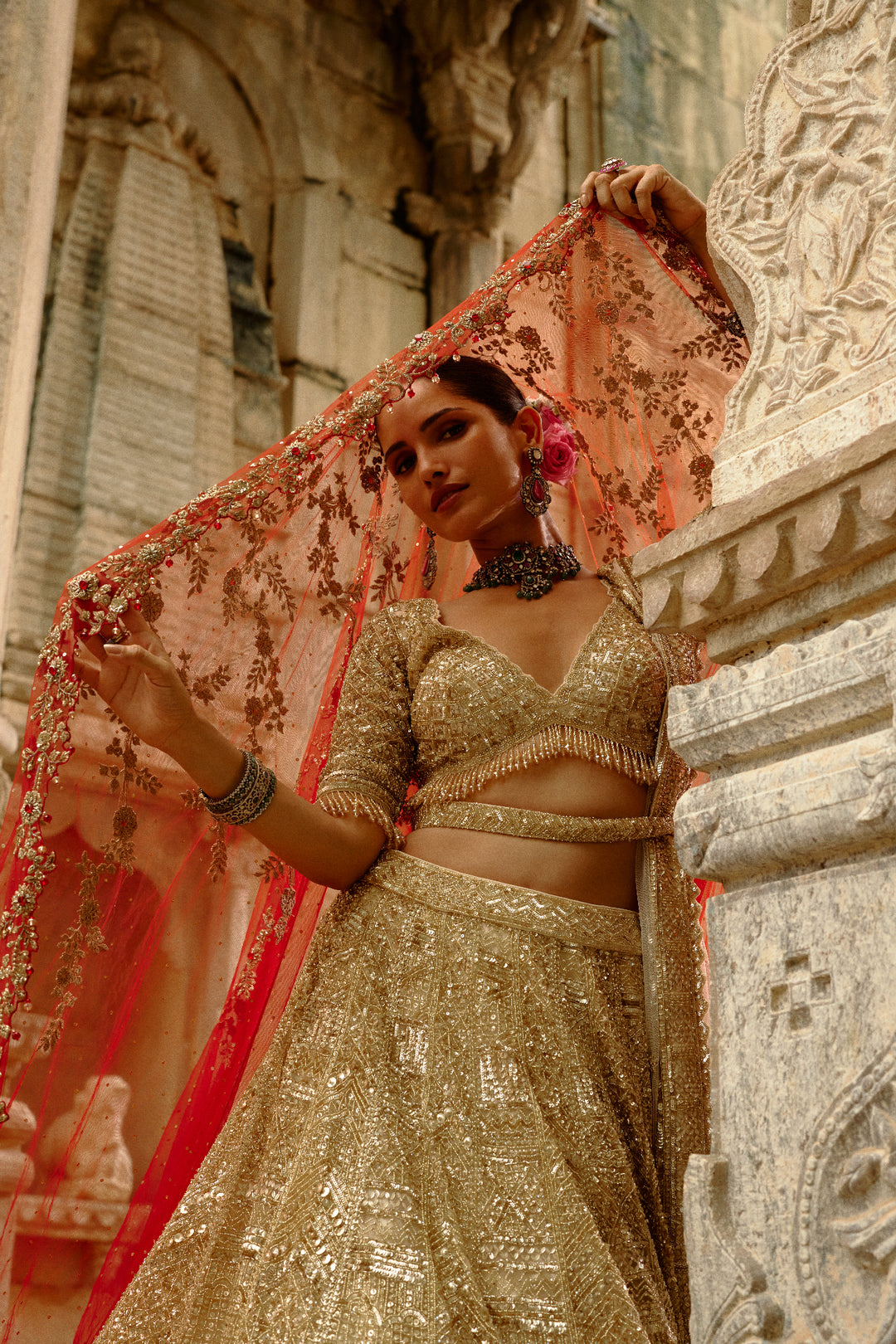 Gold Ziya Lehenga