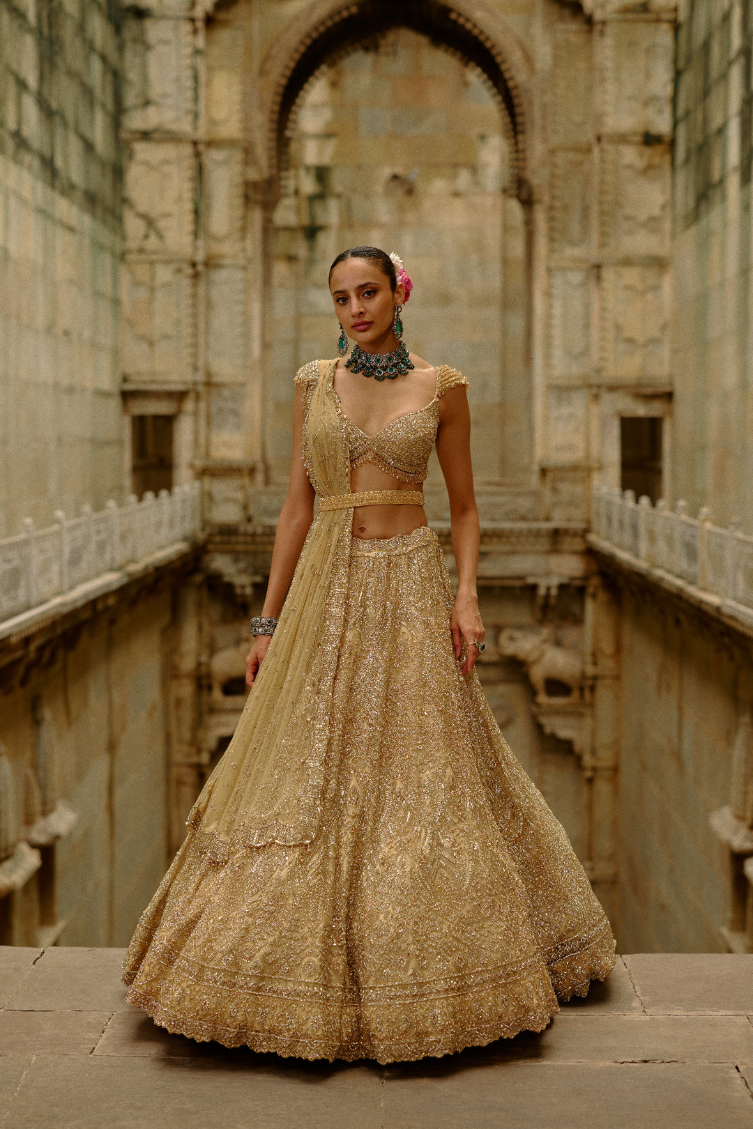 Gold Reva Lehenga
