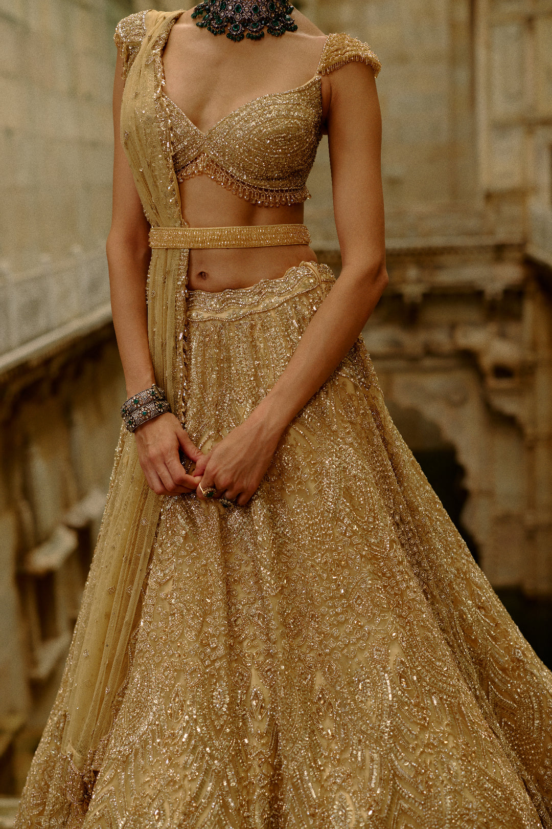 Gold Reva Lehenga