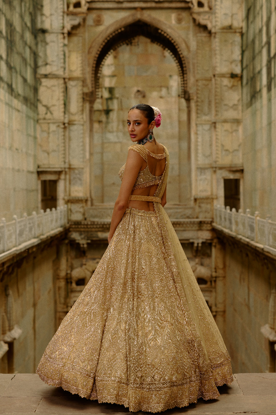 Gold Reva Lehenga