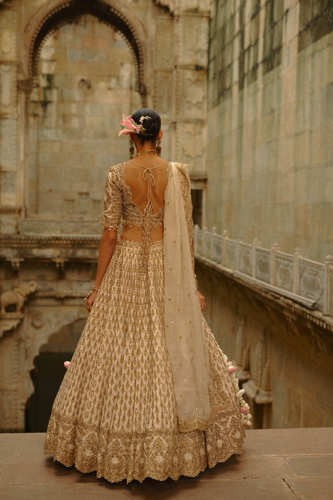 Cream Eira Lehenga