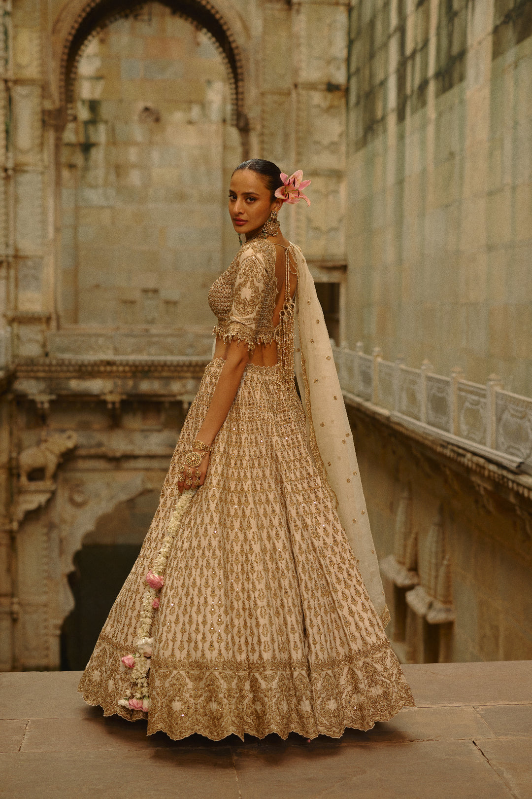 Cream Eira Lehenga