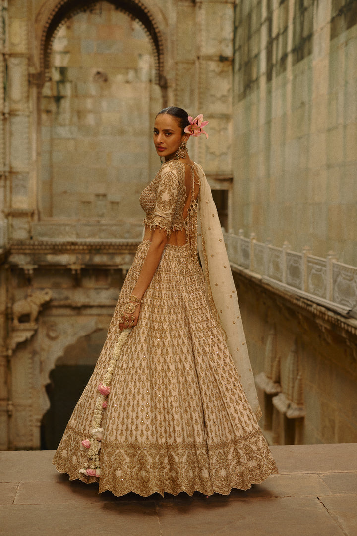 Cream Eira Lehenga