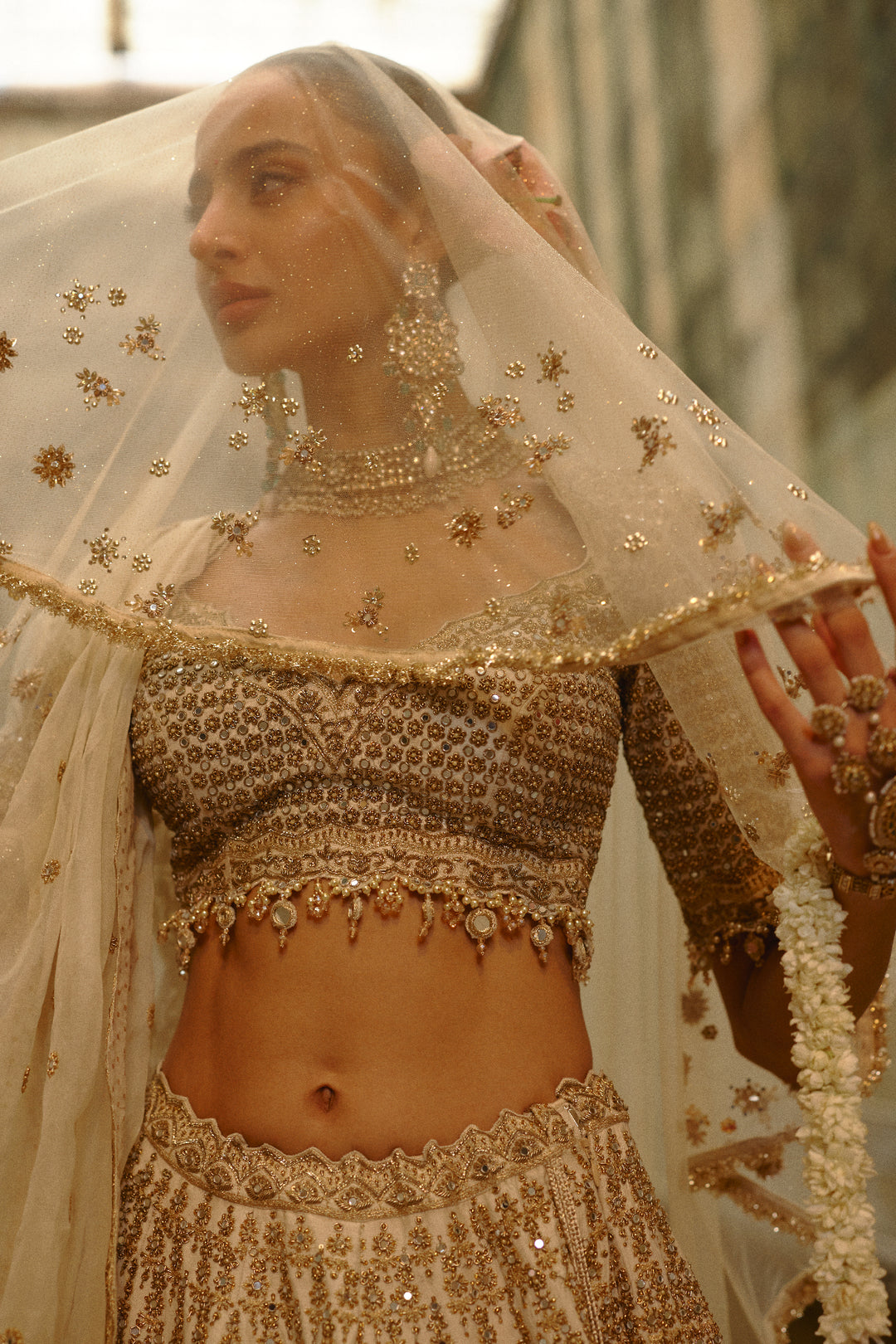 Cream Eira Lehenga
