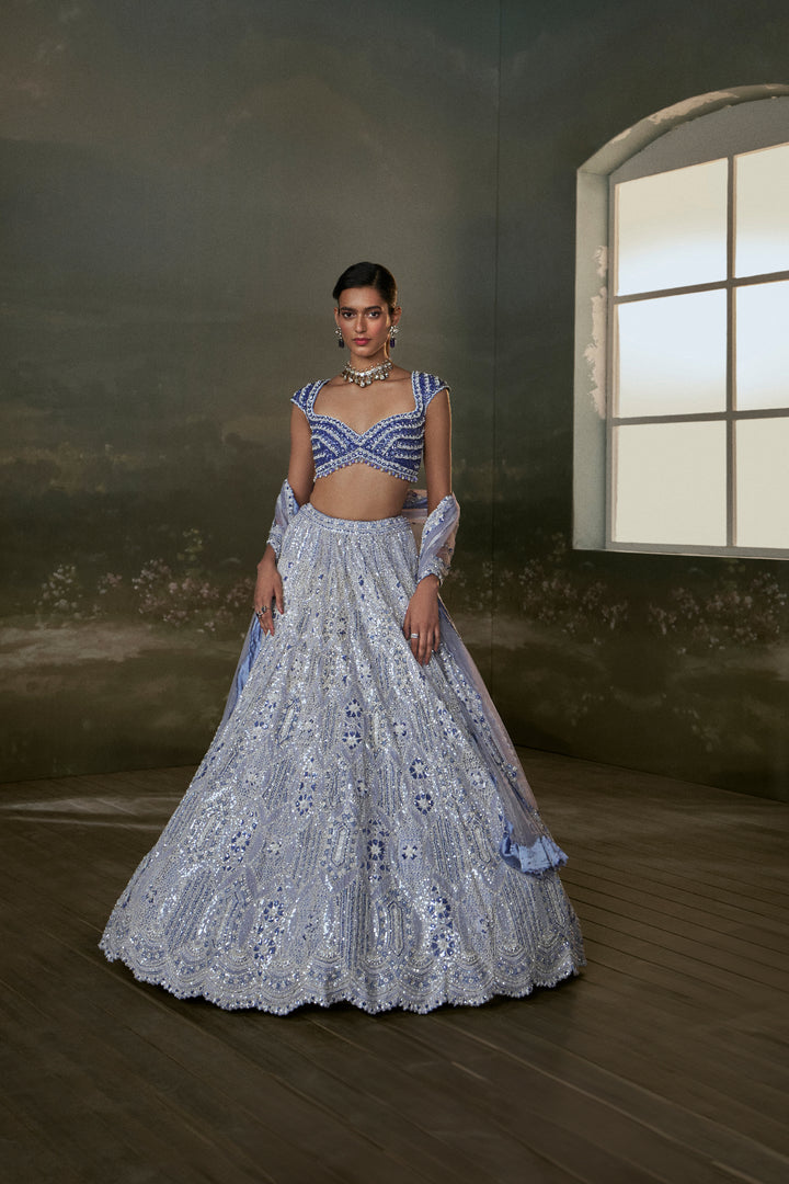 Ink Blue Lehenga Choli Set