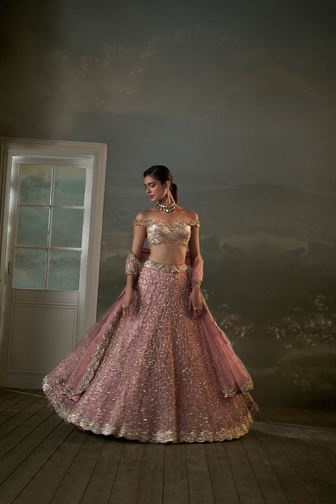 Old Rose Lehenga Choli Set