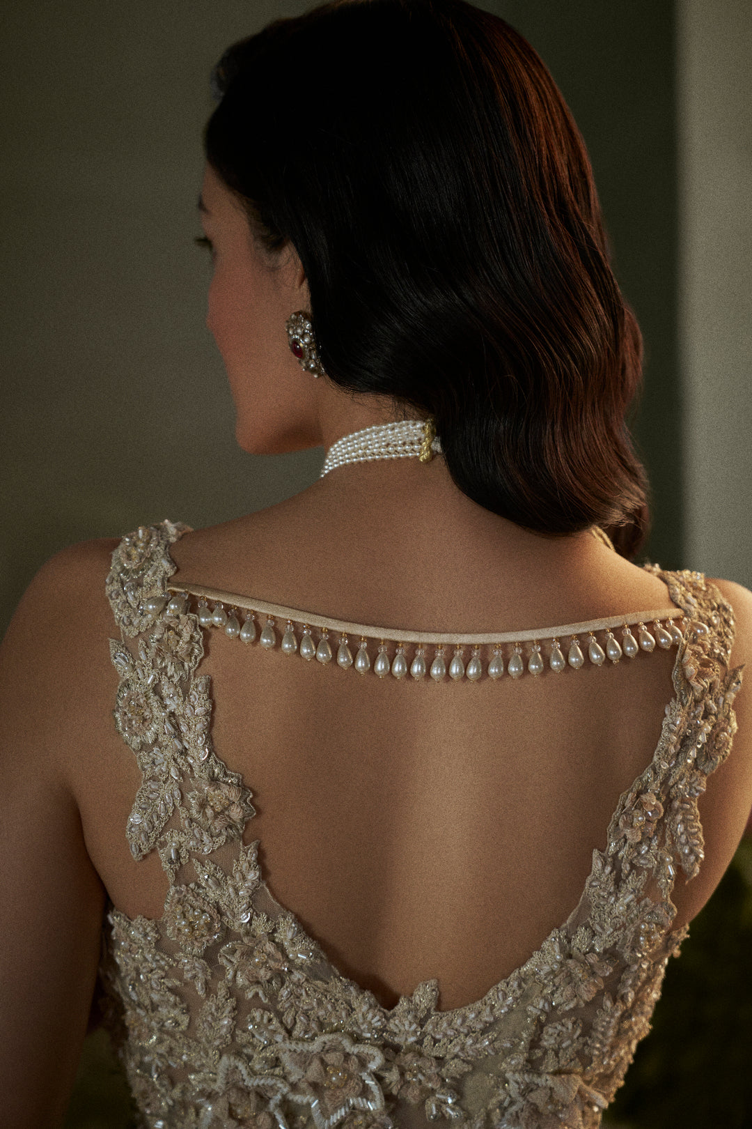 Cream Peplum Top And Sharara Set