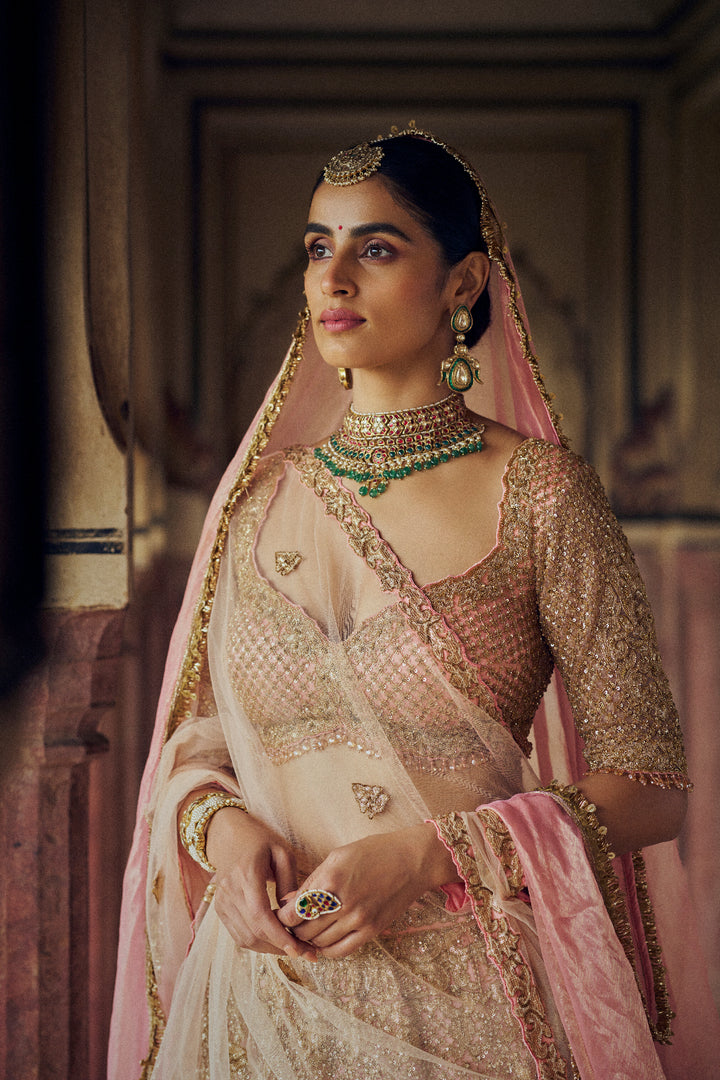 Peach Khwaab Lehenga