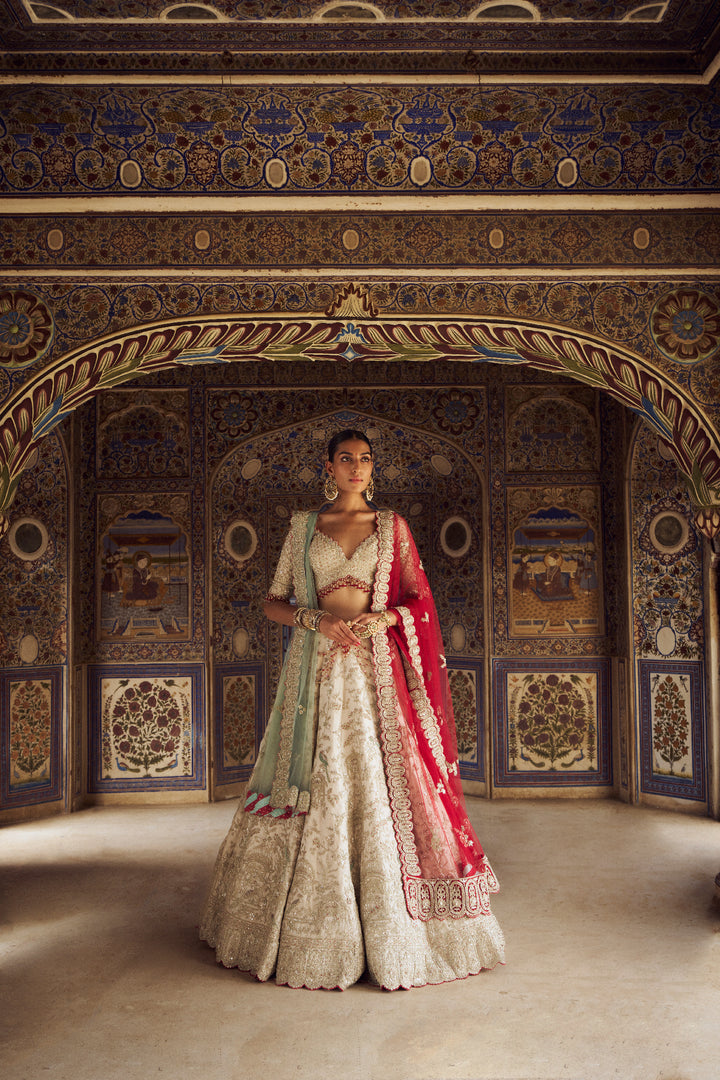 Silver Kashf Lehenga