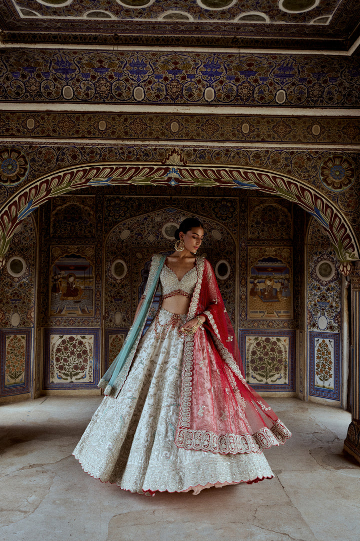 Silver Kashf Lehenga