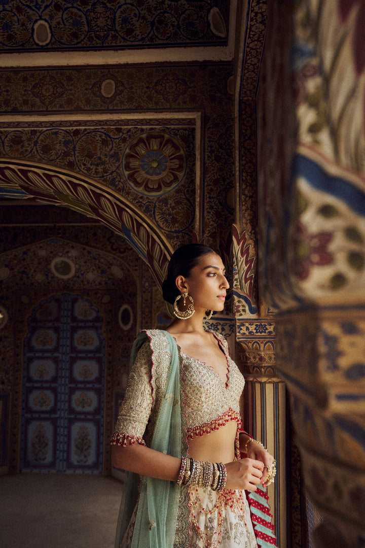 Silver Kashf Lehenga