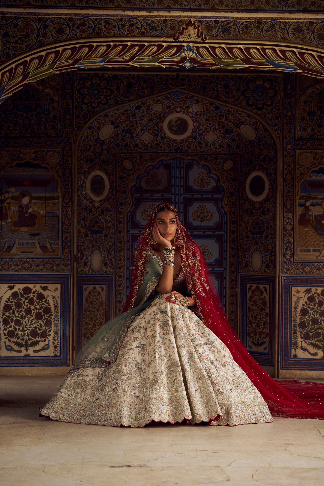 Silver Kashf Lehenga