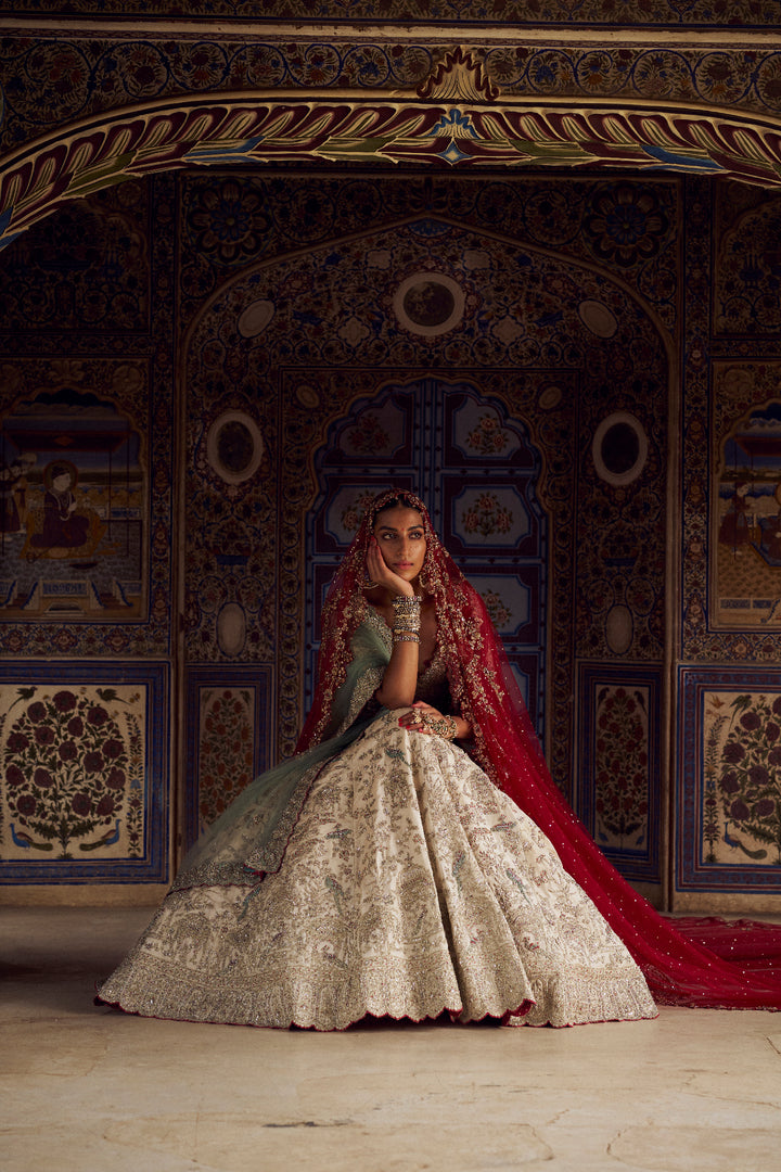 Silver Kashf Lehenga