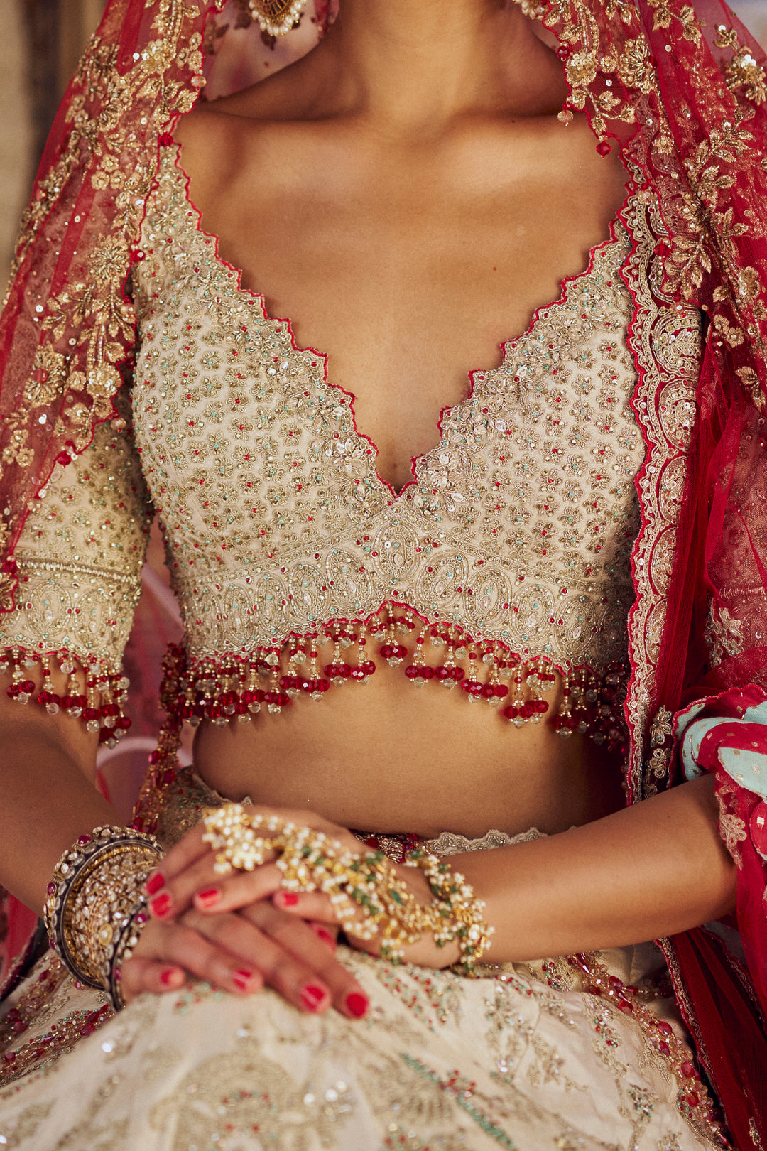 Silver Kashf Lehenga