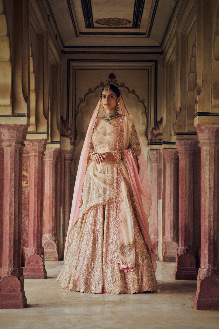 Peach Khwaab Lehenga