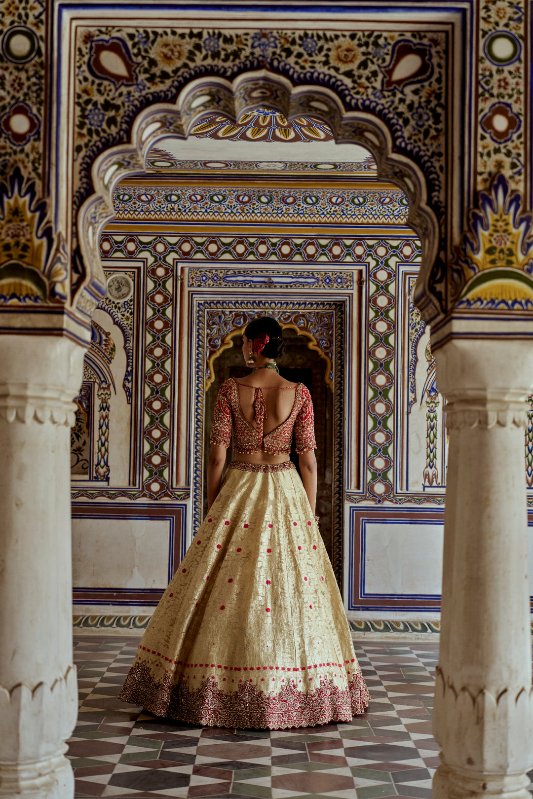 Gold Afsana Lehenga