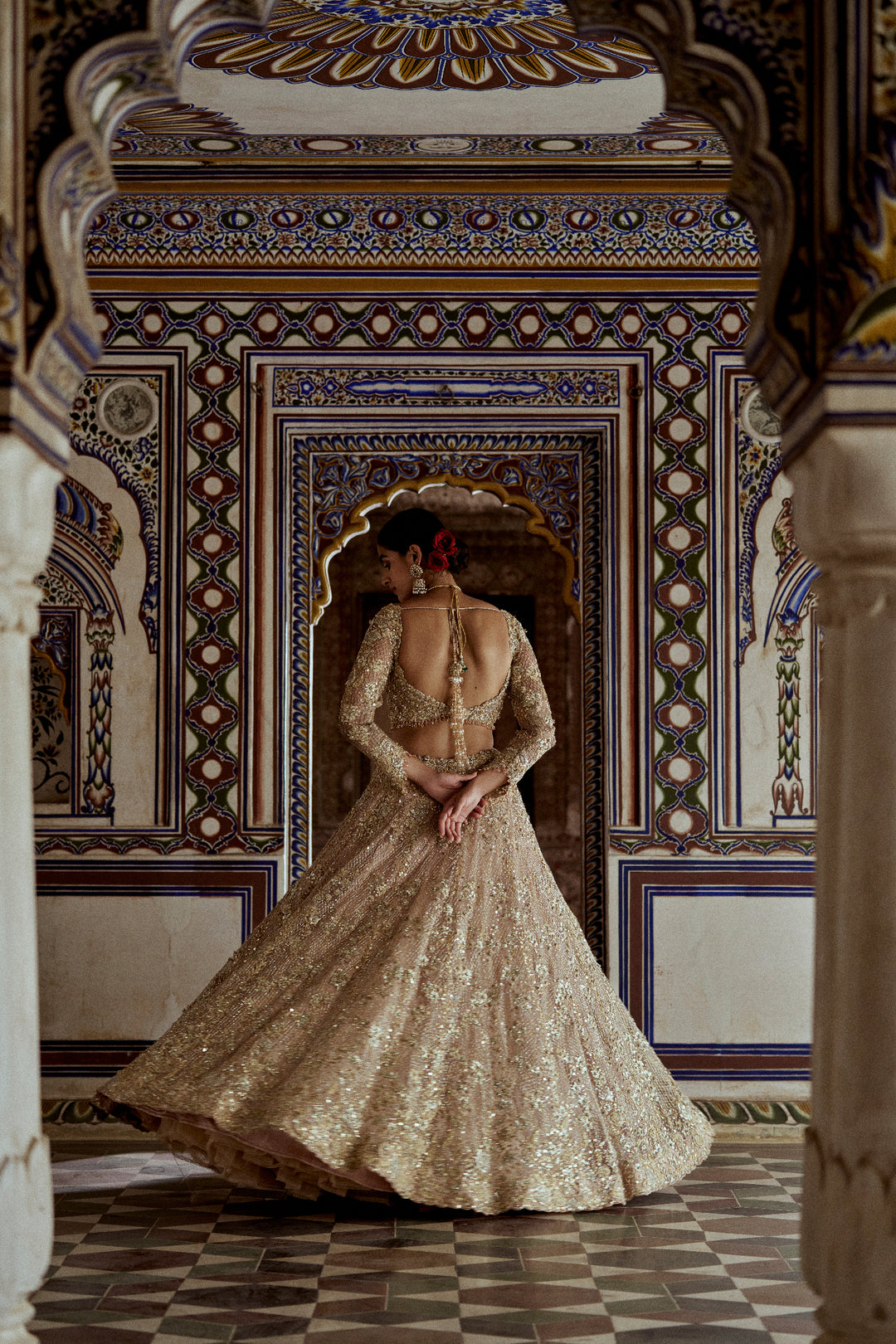 Champagne Sitara Lehenga