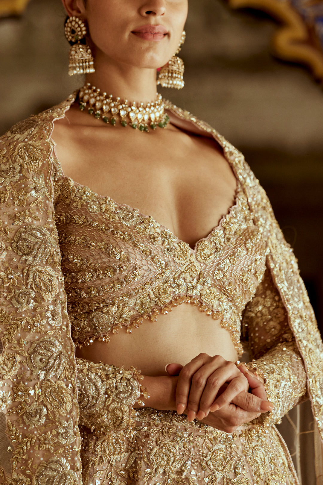 Champagne Sitara Lehenga