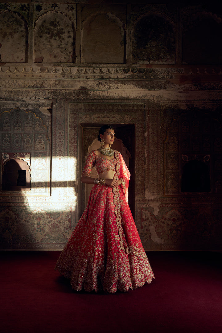 Ombré Leher Lehenga