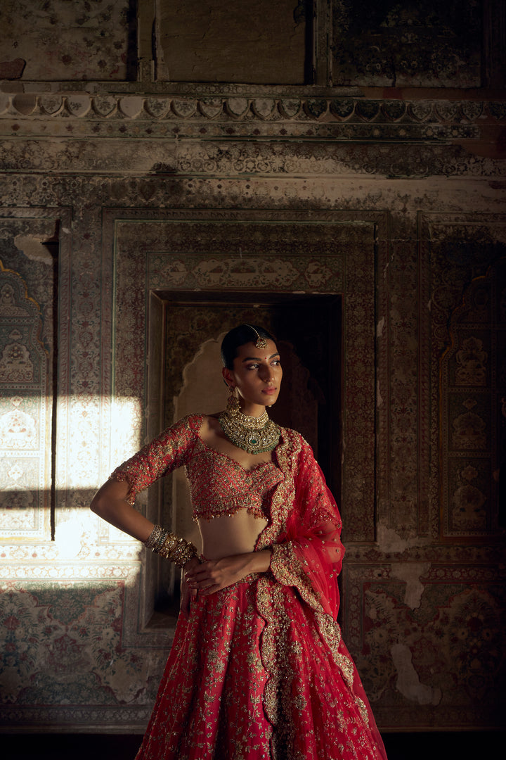Ombré Leher Lehenga