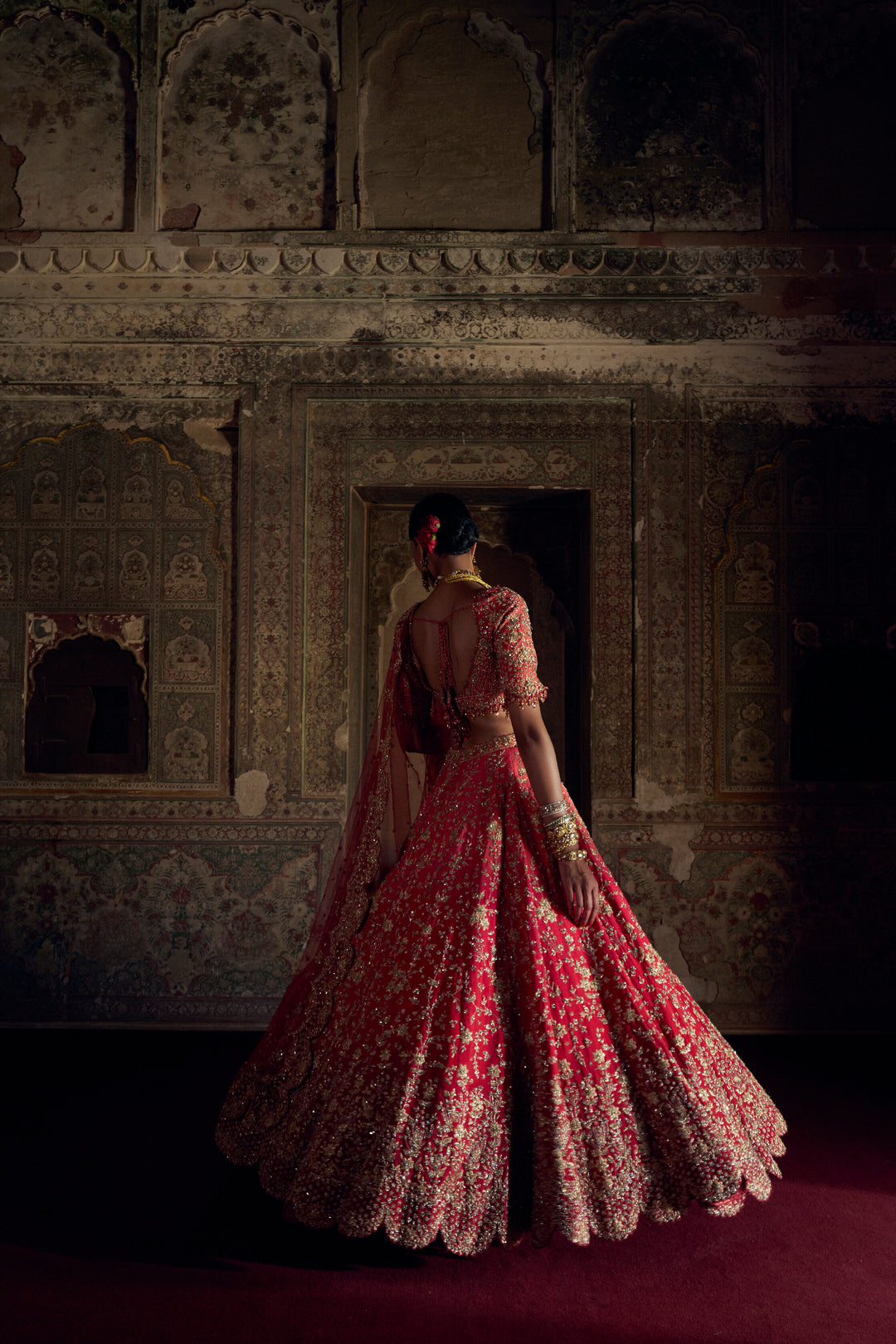 Ombré Leher Lehenga