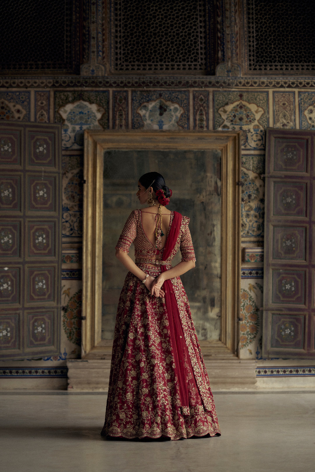 Red Aranya Lehenga
